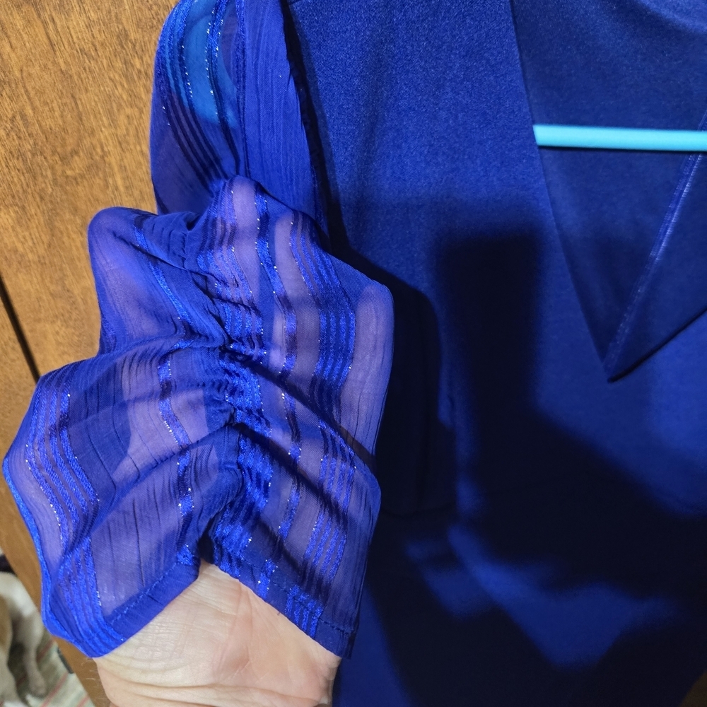 DKNY Vibrant Blue Long Dress - Picture 3 of 5